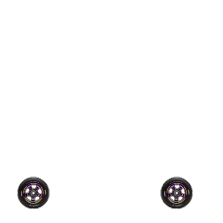 Lucky Atom 110mm Scooter Wheels - Neochrome/Black