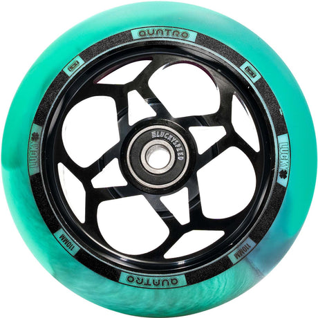 Lucky Quatro Pro 110mm Scooter Wheel - Black/Teal