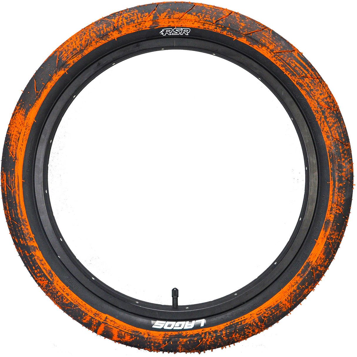 Mafiabike Lagos RSR 20" BMX Tyre - Orange/Black Marble (PAIR)
