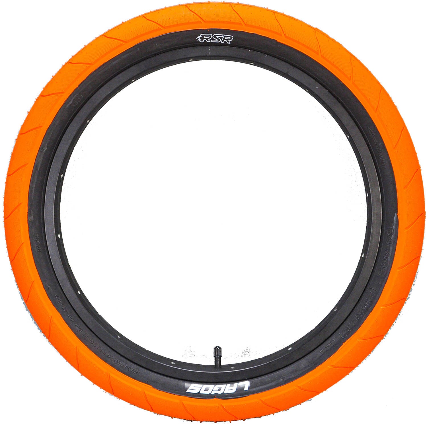 Mafiabike Lagos RSR 20" BMX Tyres - Orange/Black (PAIR)