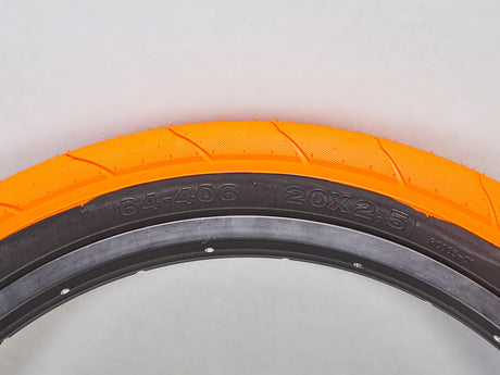 Mafiabike Lagos RSR 20" BMX Tyres - Orange/Black (PAIR)