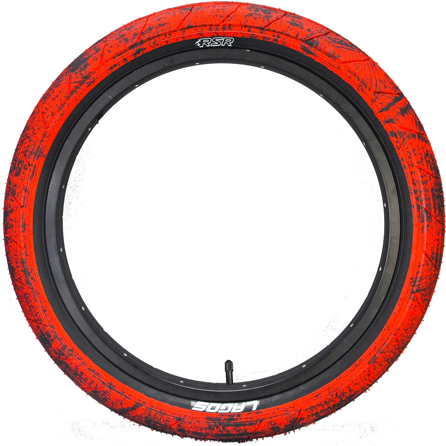 Mafiabike Lagos RSR 20" BMX Tyre - Red/Black Marble (PAIR)