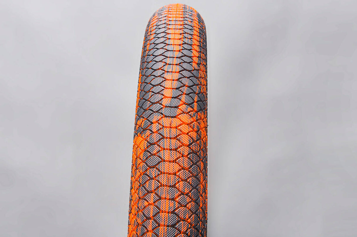 Mafiabike Lagos Snakeskin 2 27.5" BMX Tyre - Orange/Black Marble (PAIR)