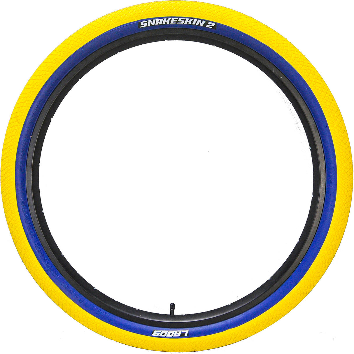 Mafiabike Lagos Snakeskin 2 29" BMX Tyre - Yellow/Blue (PAIR)