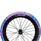 Mafiabike LC 18'' BMX Tyres (Pair) - Pink/Blue Marble/Blackwall