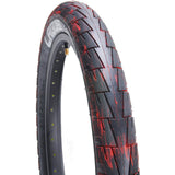 Mafiabike LC 20'' BMX Tyres (Pair) - Red/Black Marble/Blackwall