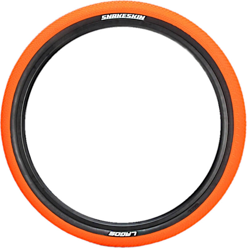 Mafiabike Snakeskin 26'' BMX Tyres (Pair) - Orange/Blackwall
