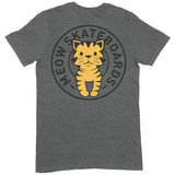 Meow Tabby Seal T Shirt - Dark Heather