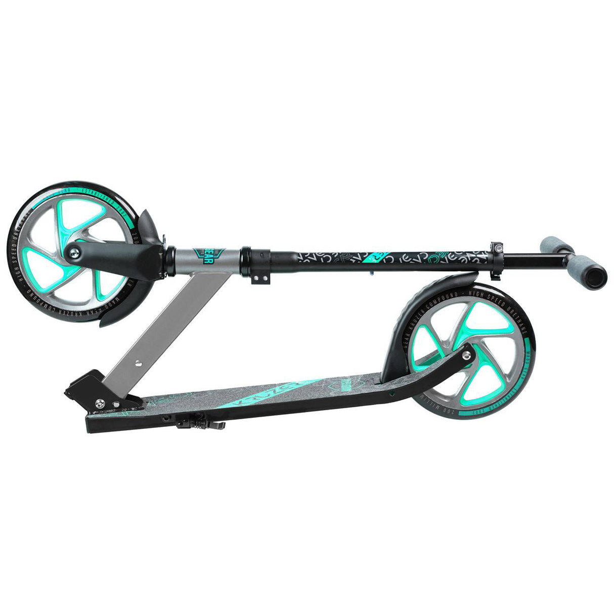 Madd Gear Carve Kruzer 200 Folding Scooter - Grey/Teal