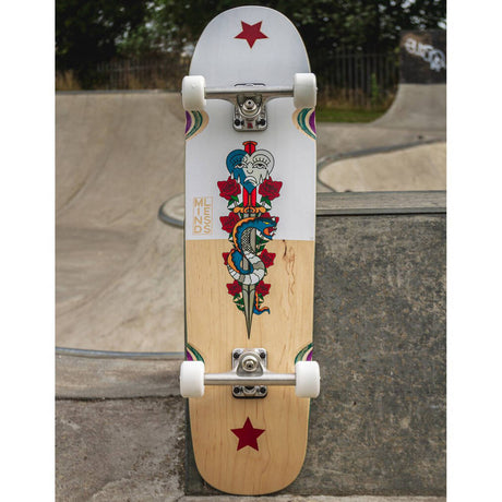 Mindless Flash Snake Complete Cruiser Skateboard - Natural/White 32''