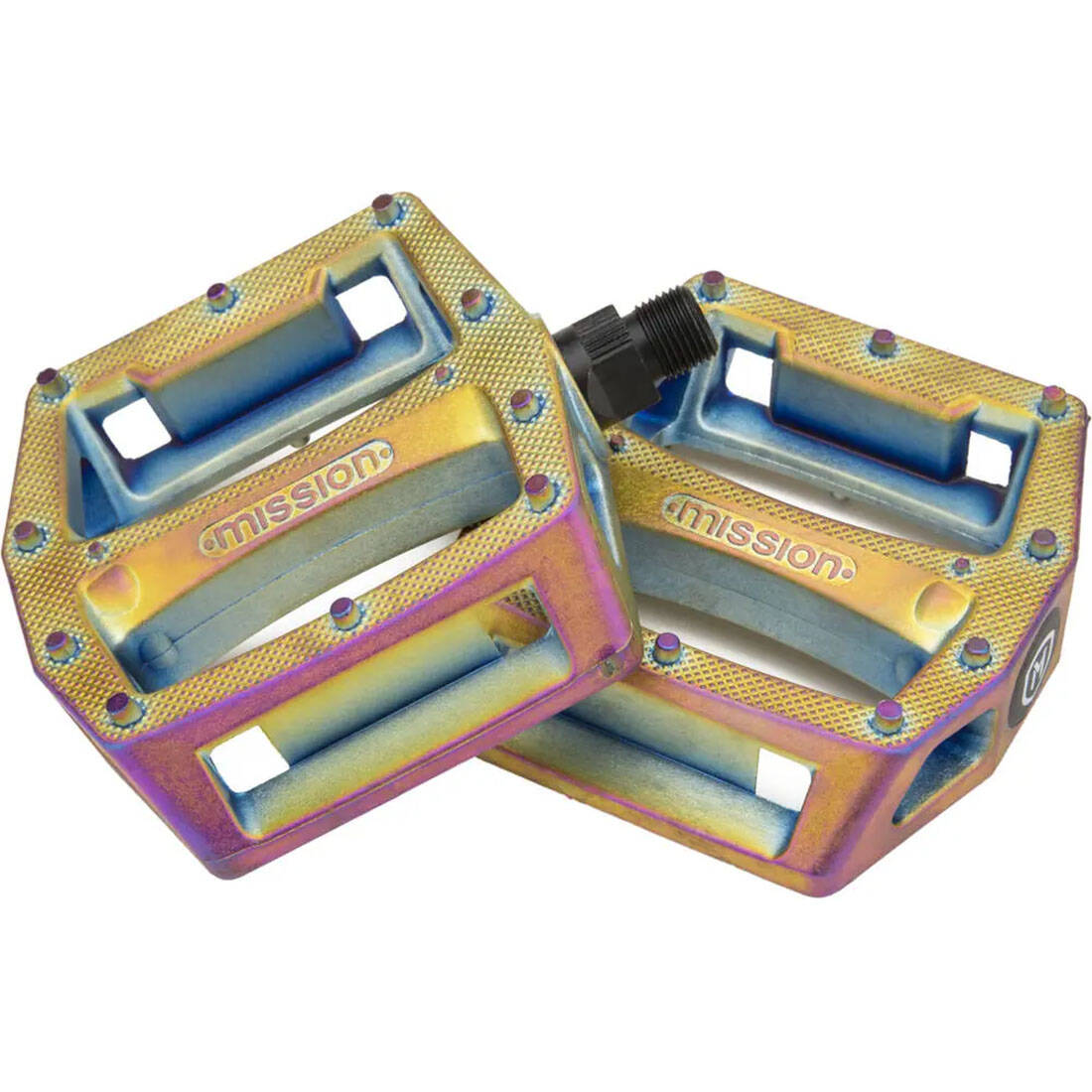 Mission Impulse BMX Pedals - Oil Slick