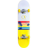 Ocean Pacific Sunset Complete Skateboard - White/Yellow 7.75"