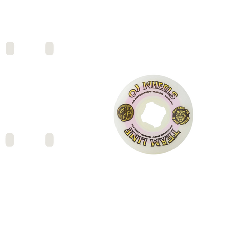 OJ Team Hardline 99a Skateboard Wheels - White 53mm