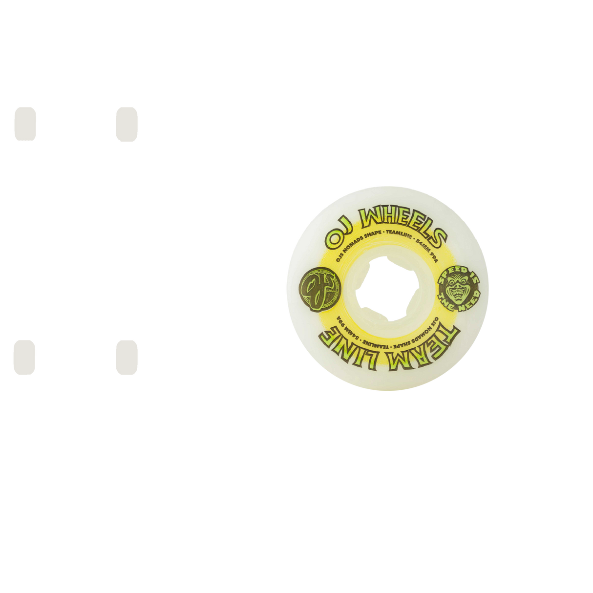 OJ Team Hardline 99a Skateboard Wheels - White 54mm