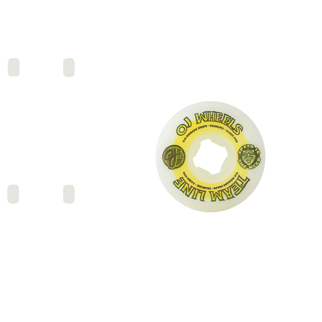 OJ Team Hardline 99a Skateboard Wheels - White 54mm