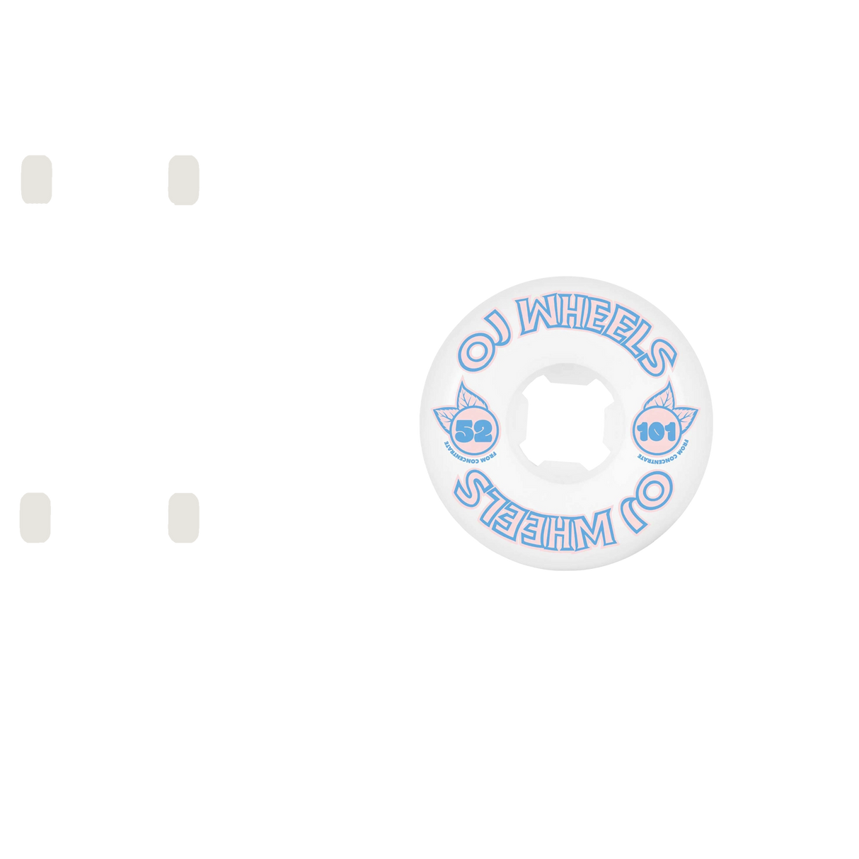 OJ From Concentrate Hardline Skateboard Wheels - White 52mm