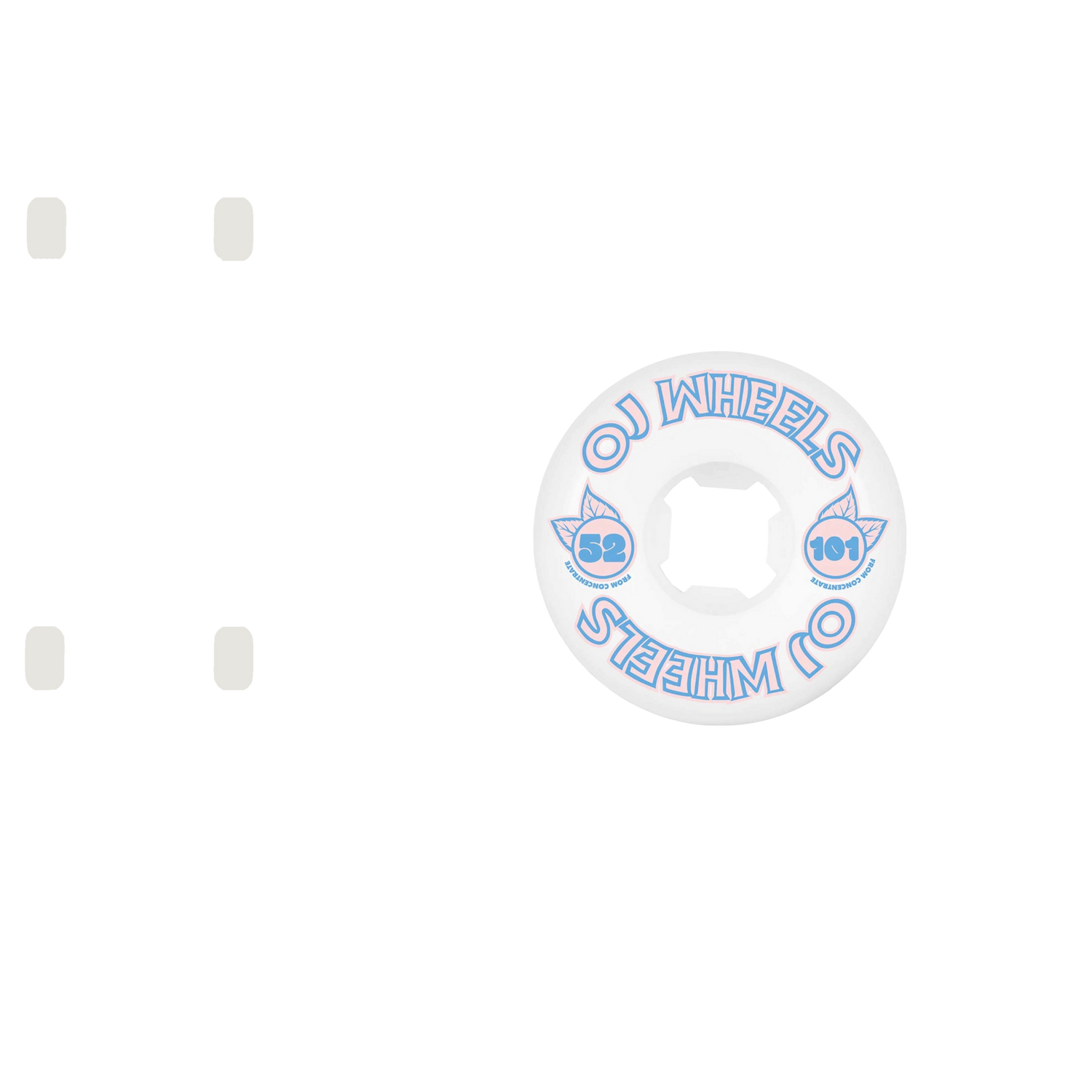 OJ From Concentrate Hardline Skateboard Wheels - White 52mm