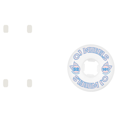 OJ From Concentrate Hardline Skateboard Wheels - White 52mm