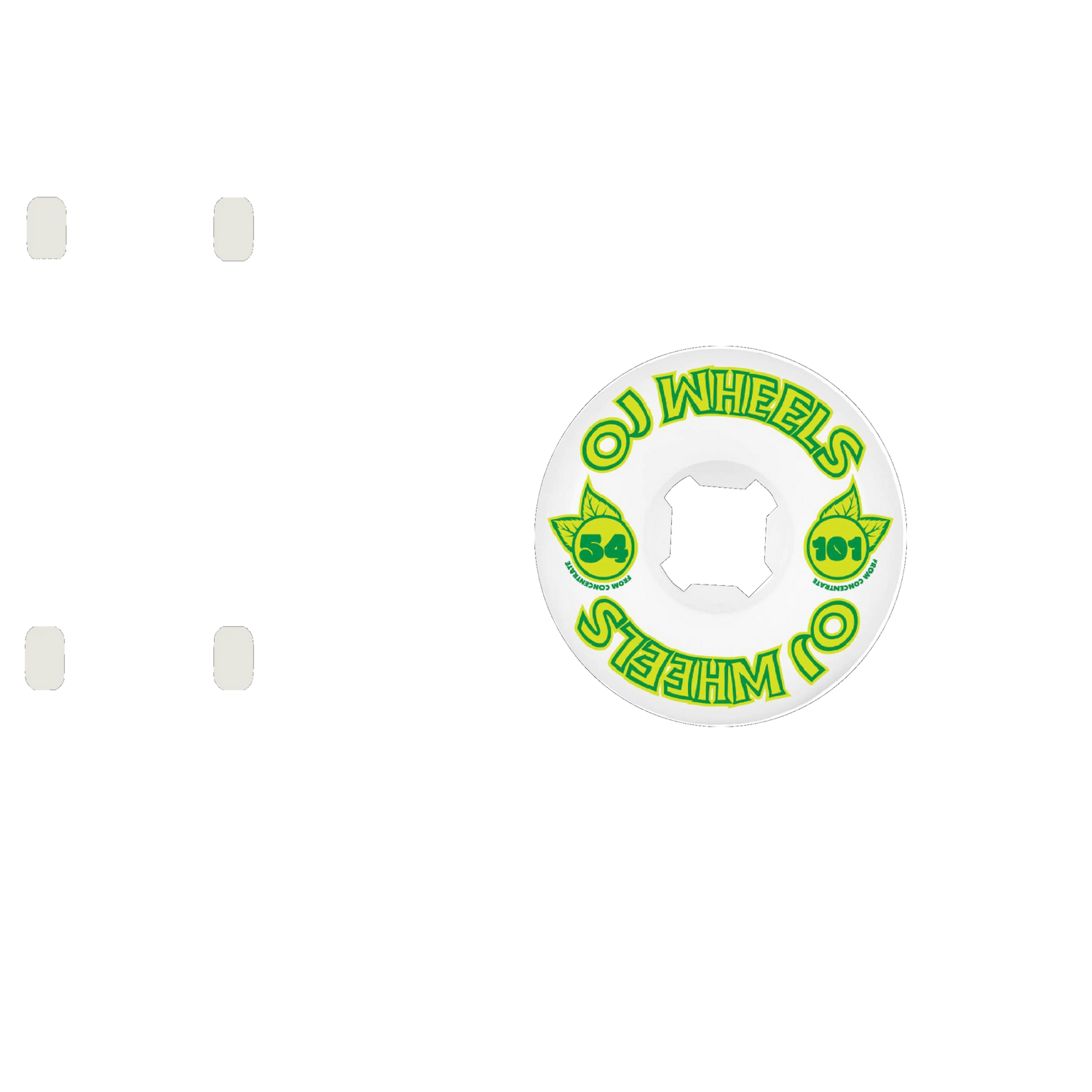 OJ From Concentrate Hardline 101a Skateboard Wheels - Green 54mm