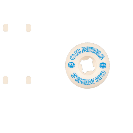 OJ From Concentrate Hardline 101a Skateboard Wheels - White 52mm