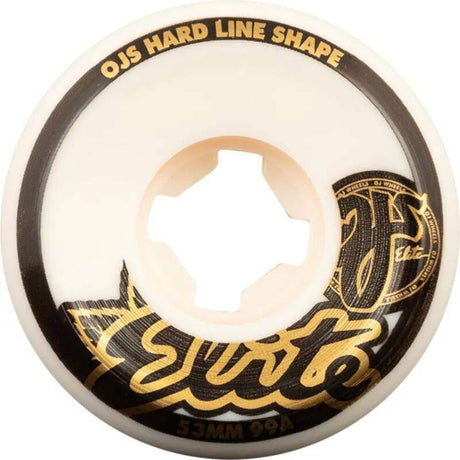 OJ Elite Hardline 99a Skateboard Wheels - White 54mm (Pack of 4)