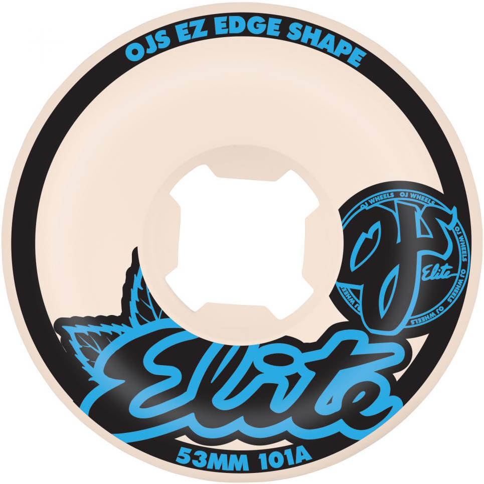 OJ Elite EZ EDGE 101a Skateboard Wheels - White 52mm