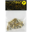 Pig Wheels 1'' Phillips Skateboard Truck Bolts - Gold
