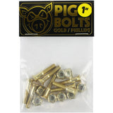 Pig Wheels 1'' Phillips Skateboard Truck Bolts - Gold