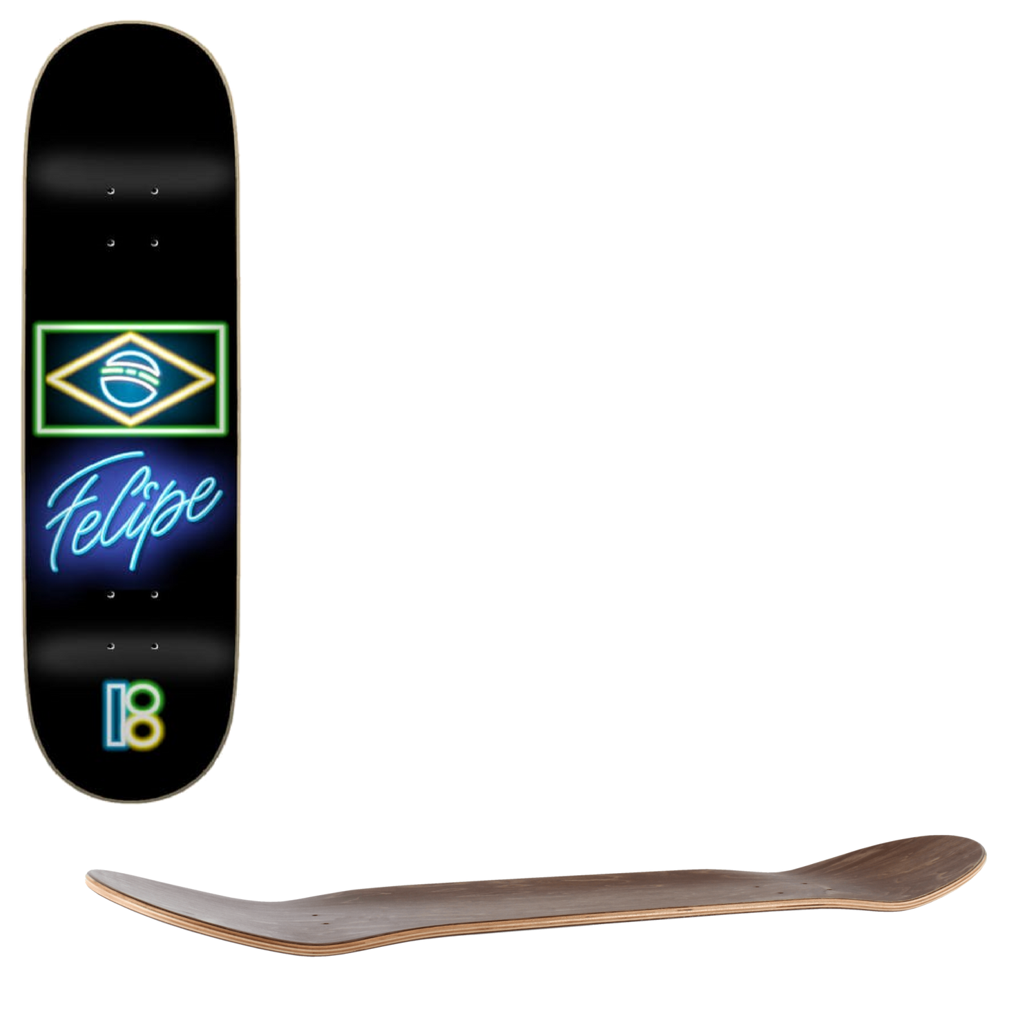Plan B Felipe Neon Skateboard Deck - 7.75''