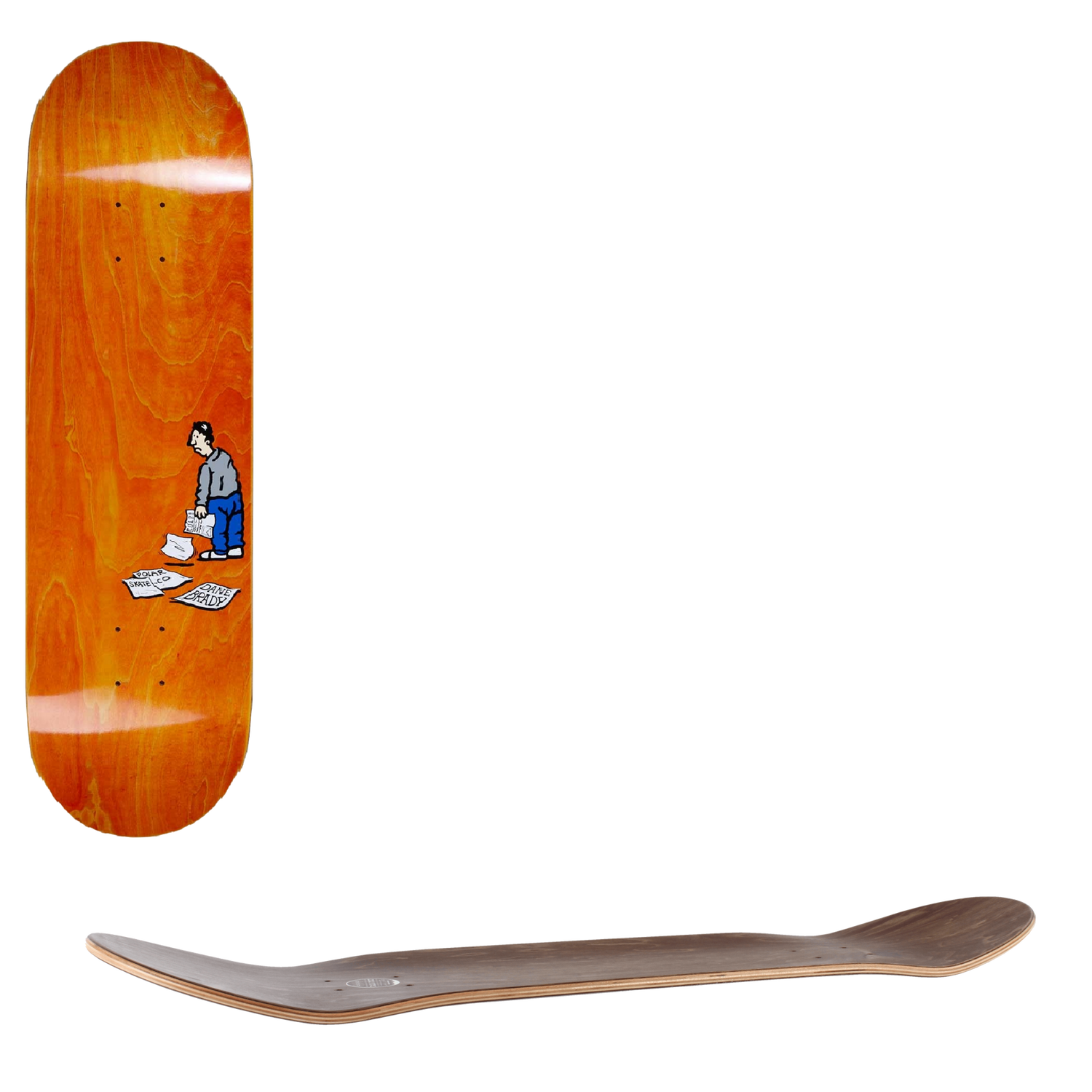 Polar News Paper Skateboard Deck - Dane Brady 8.125"