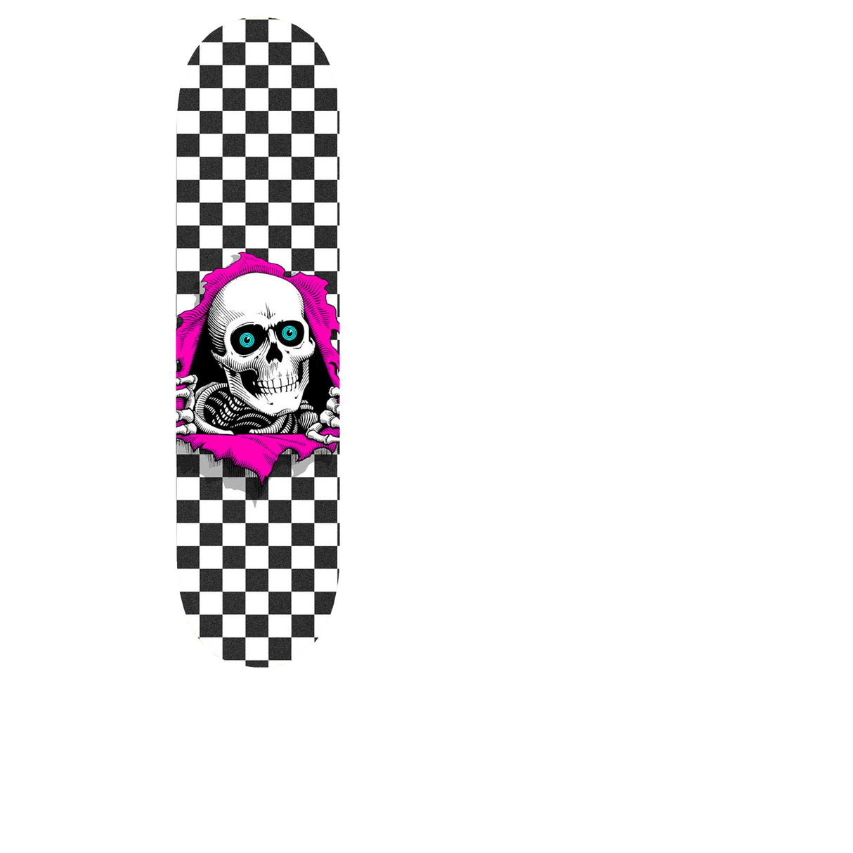 Powell Peralta Skateboard Grip Tape - Ripper Checker White