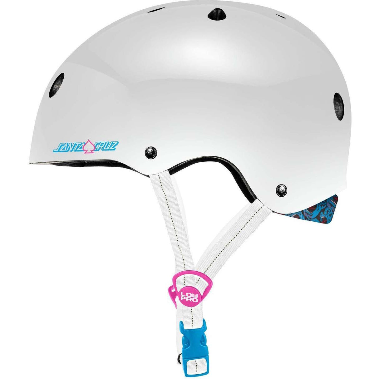Pro-Tec x Santa Cruz Low Pro Helmet - White Gloss