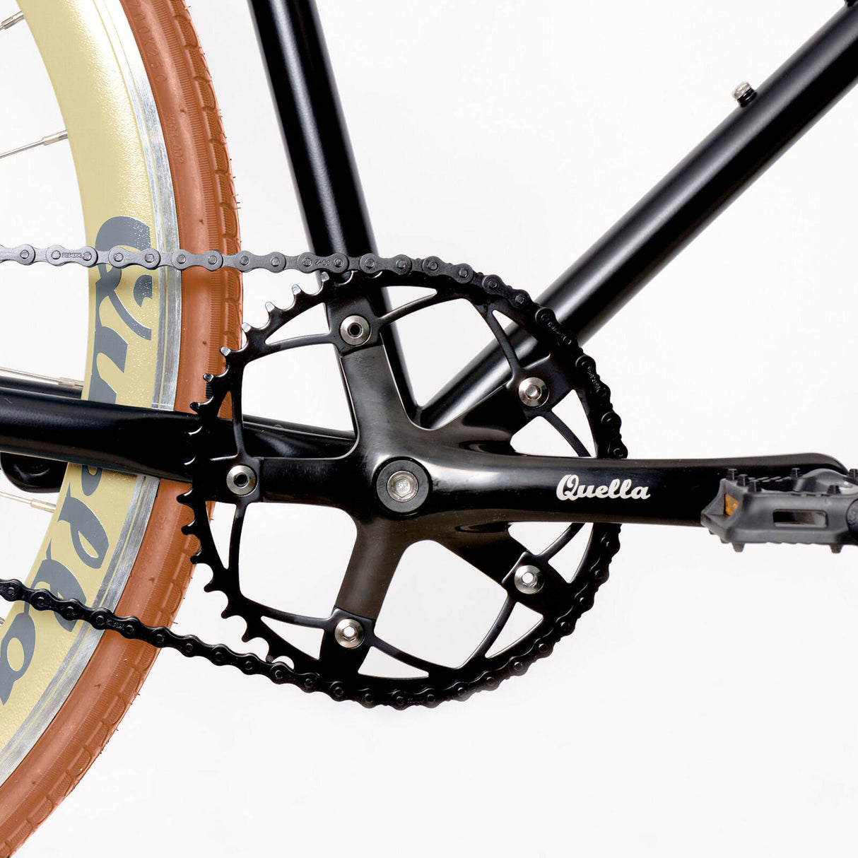 Quella Nero Single Speed Fixie Bike - Cappuccino