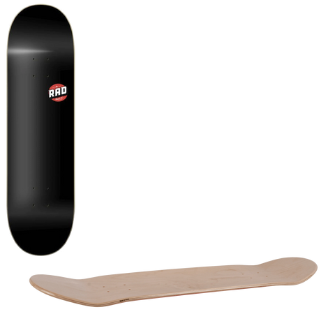 Rad Blank Logo Skateboard Deck - Black 7.75''