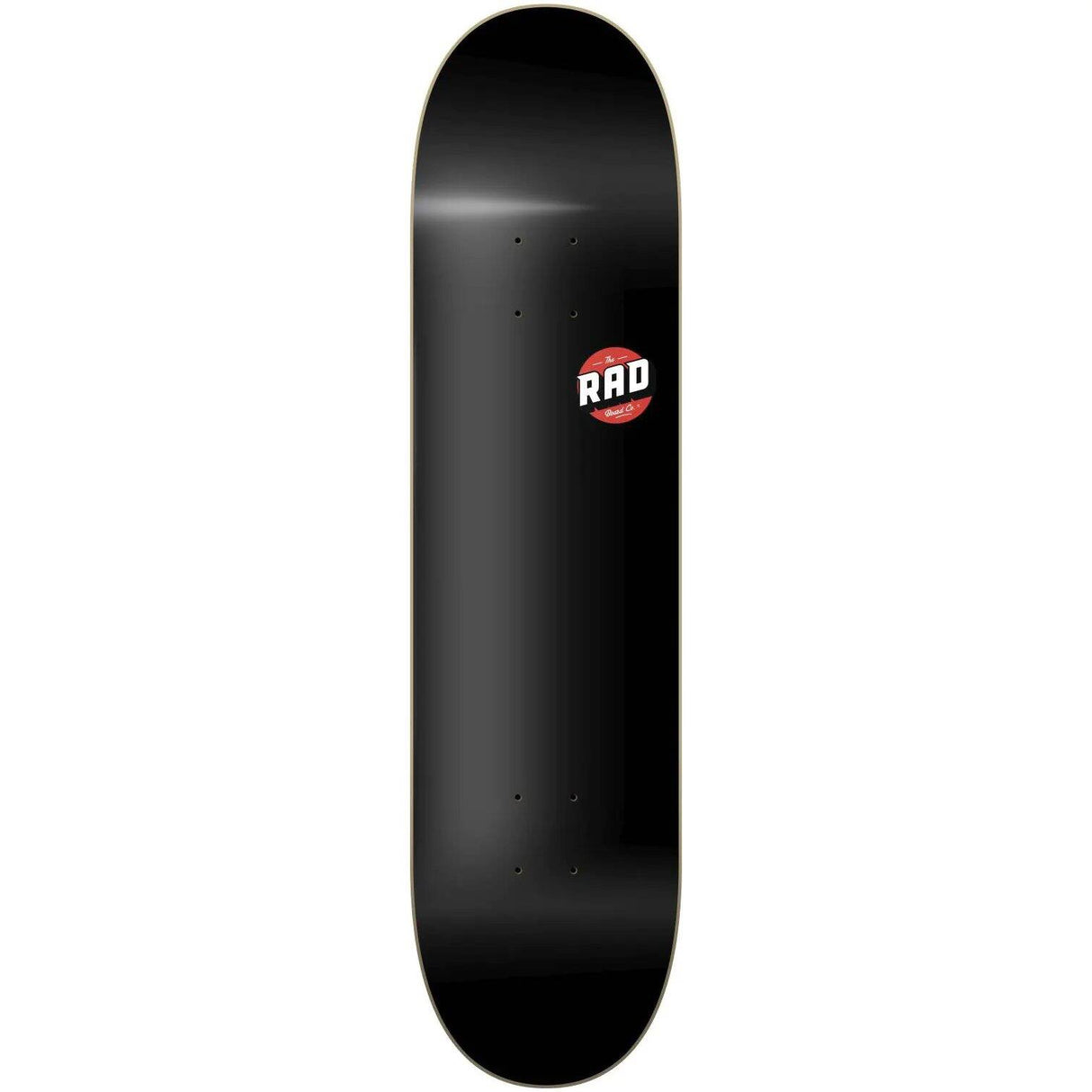 Rad Blank Logo Skateboard Deck - Black 8''