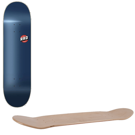 Rad Blank Logo Skateboard Deck - Navy 8''
