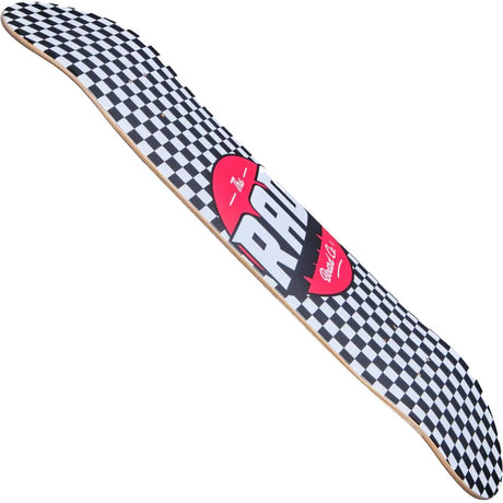 Rad Checker Skateboard Deck - Black/White 8.25"