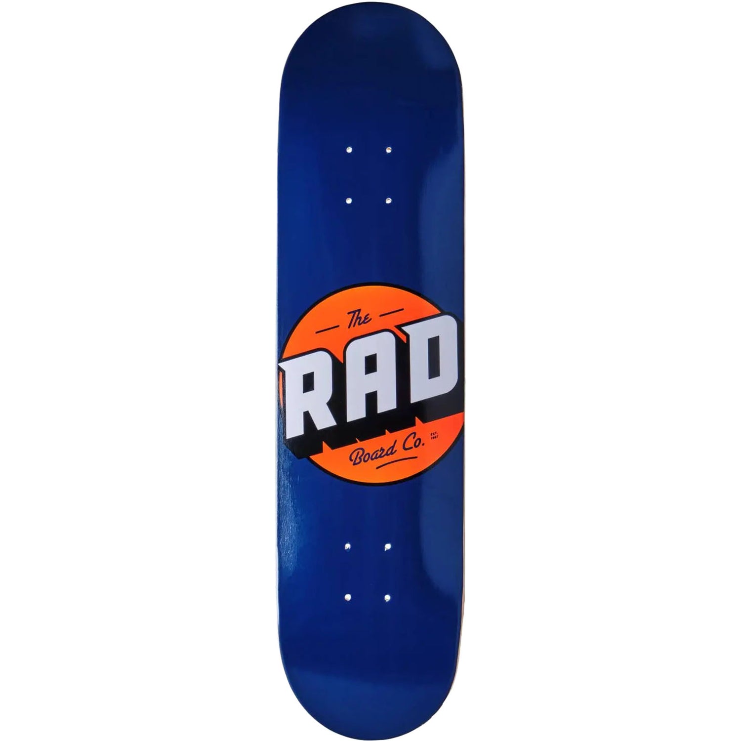 Rad Solid Logo Skateboard Deck - Navy 8"