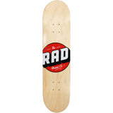 Rad Solid Logo Skateboard Deck - Natural Maple 8"