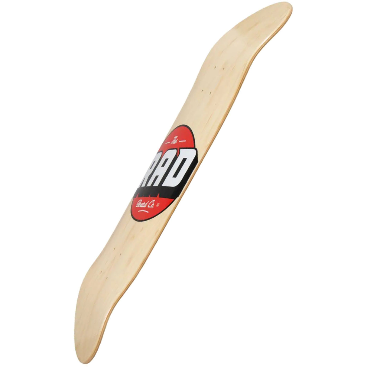 Rad Solid Logo Skateboard Deck - Natural Maple 8"