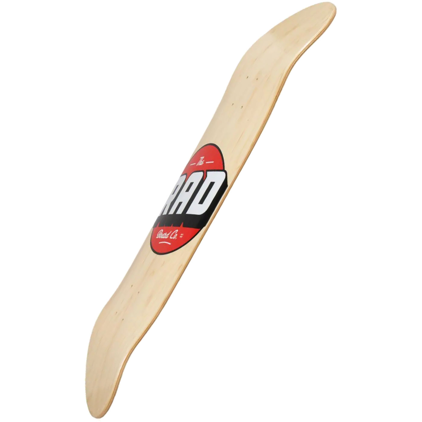 Rad Solid Logo Skateboard Deck - Natural Maple 8"