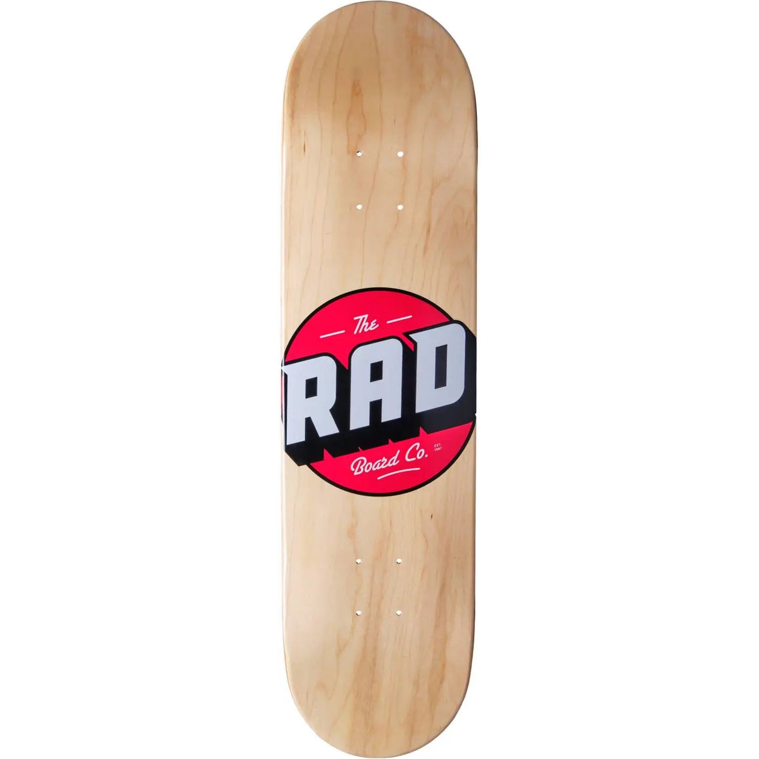 Rad Solid Logo Skateboard Deck - Wood 7.75"