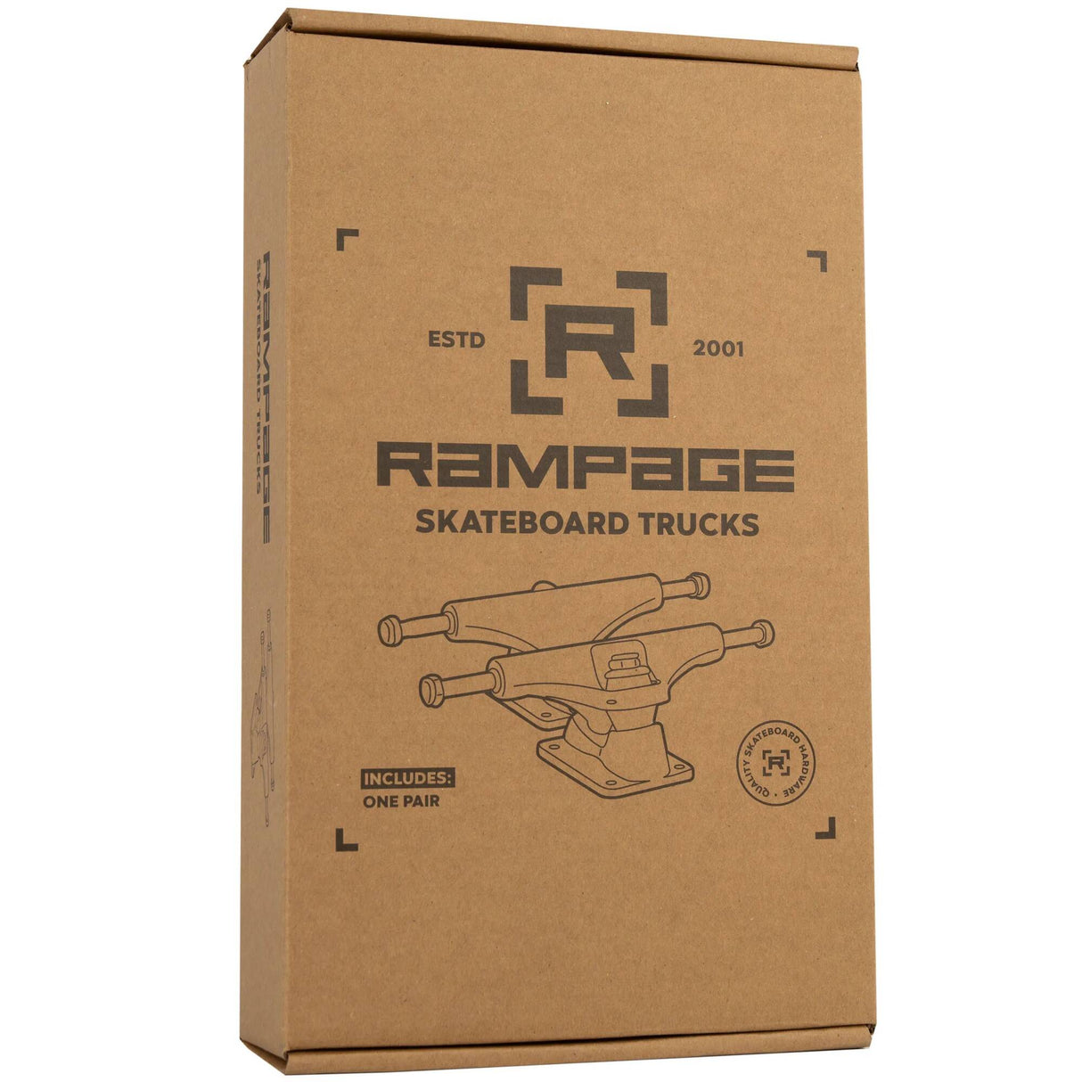 Rampage Rasp Skateboard Trucks - Black 5.25''