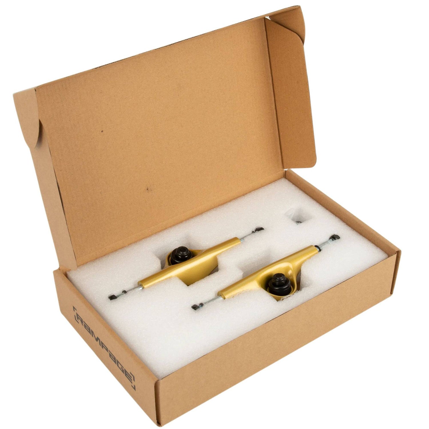 Rampage Rasp Skateboard Trucks - Gold 5.25''