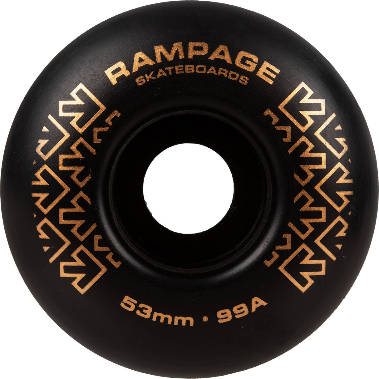 Rampage 99A Skateboard Wheels Black/Gold - 53 x 31mm