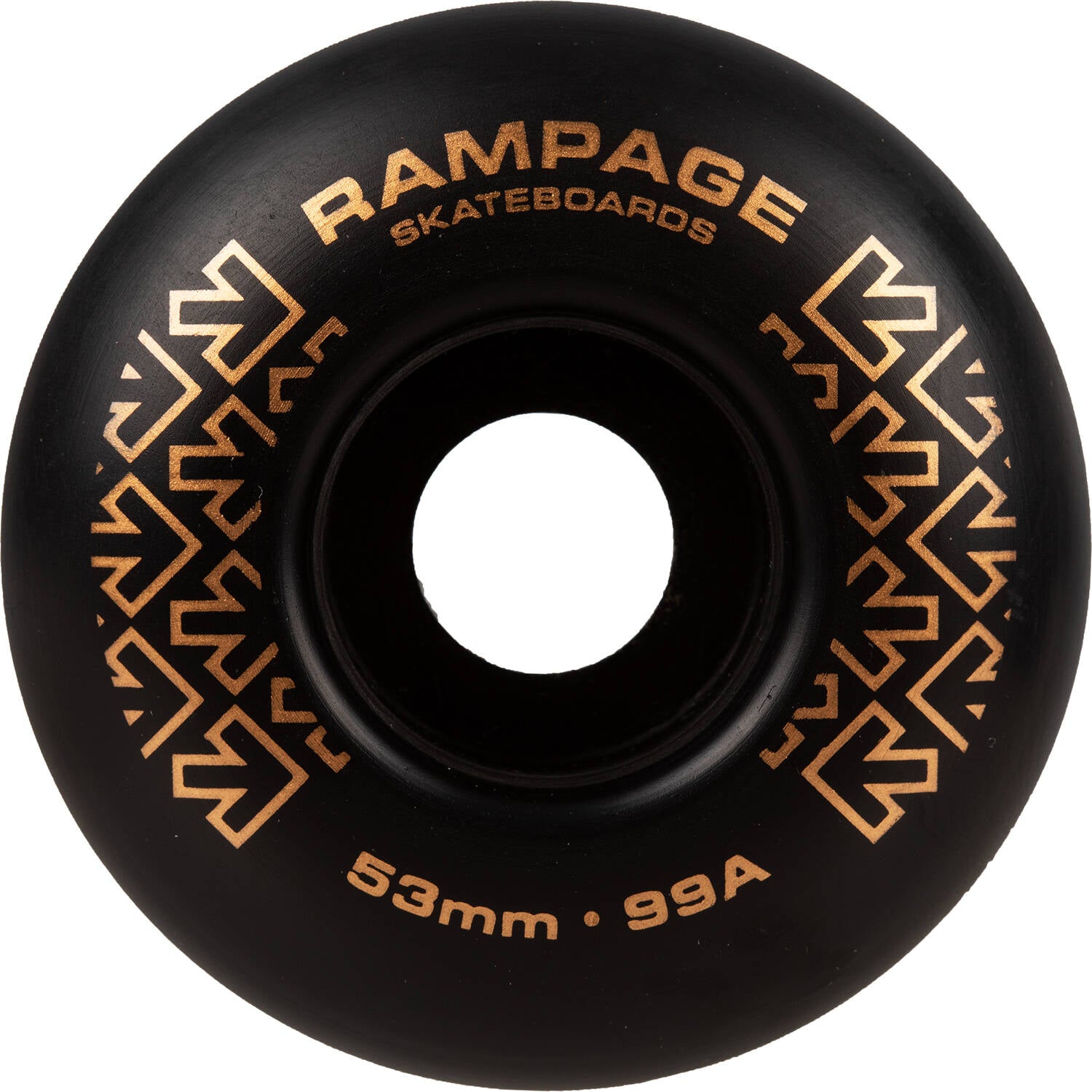 Rampage 99A Skateboard Wheels Black/Gold - 53 x 31mm
