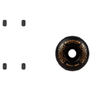 Rampage 99A Skateboard Wheels Black/Gold - 53 x 31mm