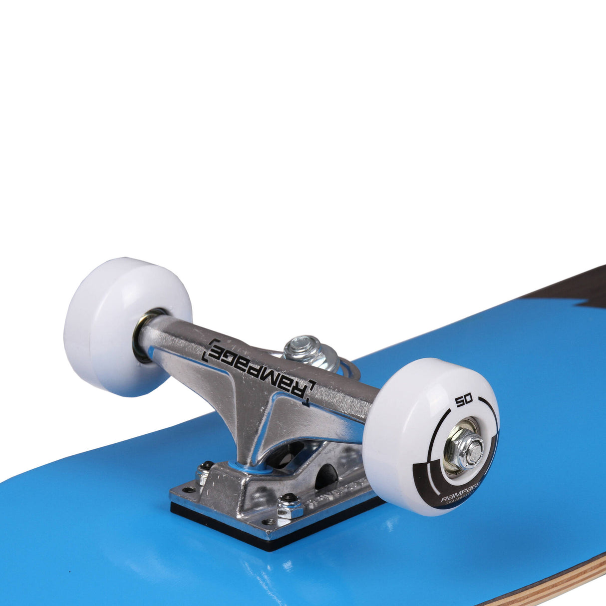 Rampage Plain Third Complete Skateboard - Blue/Black 7.75''