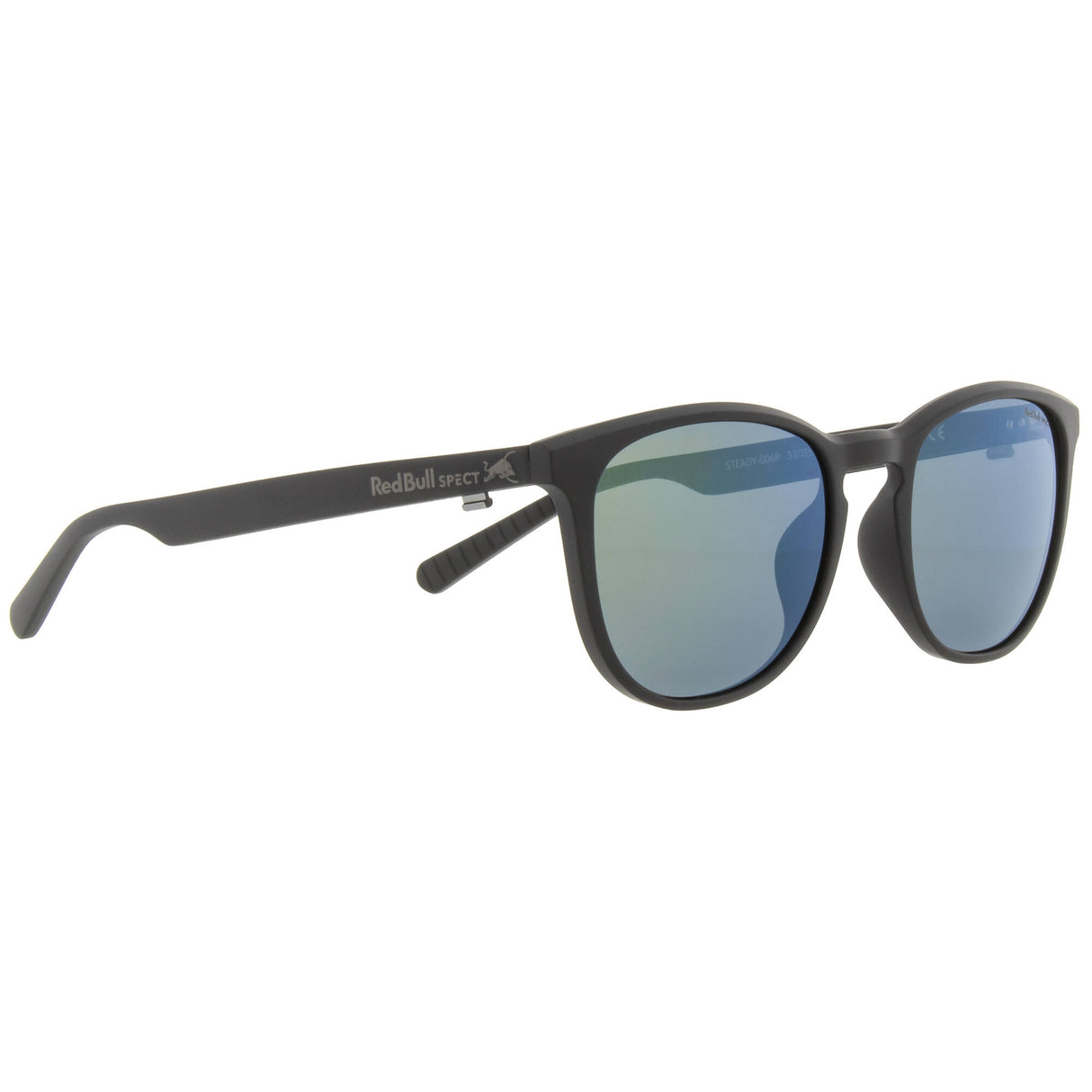 Red Bull SPECT Eyewear Steady Sunglasses - Matt Black/Smoke with Green Mirror