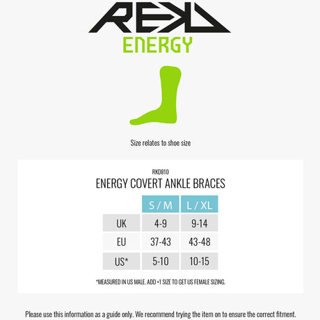 REKD Energy Convert Ankle Braces - Black
